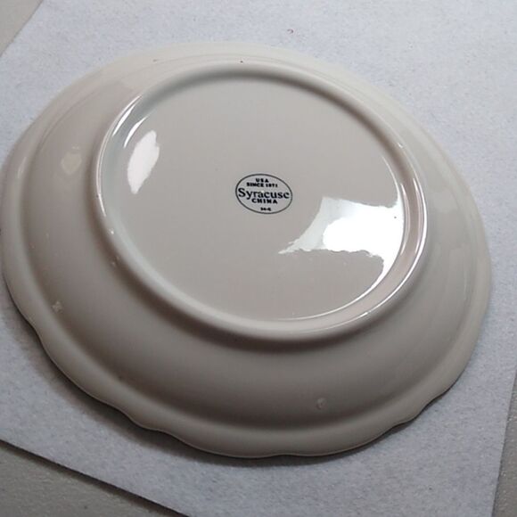 Vintage 2005 Diarylea Cooperative Inc White and Orange Countryside Dinner Plate - Picture 4 of 6